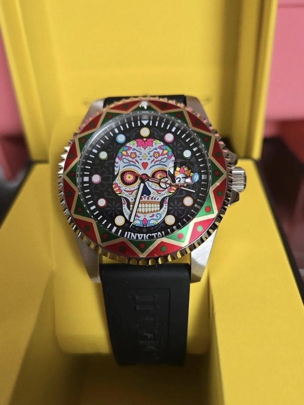 50515 Invicta Sugar Skull Pro Diver Dia De Los Muertos Collector's 43mm Watch